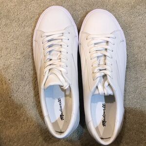 Madewell Women's White Leather Upper Sidewalk Low Top Sneaker L3243-Size 10